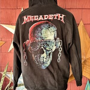 Megadeth Black Hoodie with Skull Design